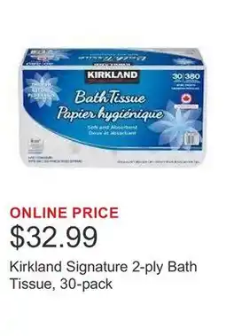 Costco Kirkland Signature 2-ply Bath Tissue, 30-pack offer