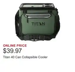 Costco Titan 40 Can Collapsible Cooler offer