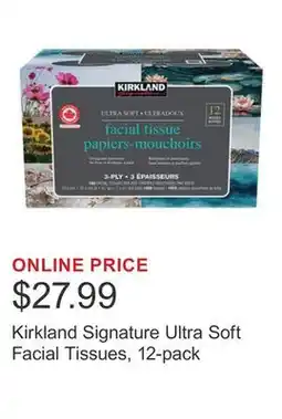 Costco Kirkland Signature Ultra Soft Facial Tissues, 12-pack offer
