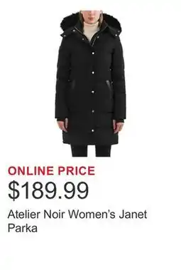 Costco Atelier Noir Women's Janet Parka offer