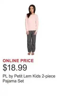 Costco PL by Petit Lem Kids 2-piece Pajama Set offer