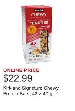 Costco Kirkland Signature Chewy Protein Bars, 42 × 40 g offer