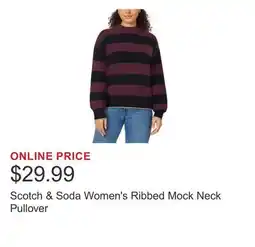 Costco Scotch & Soda Women's Ribbed Mock Neck Pullover offer