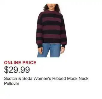 Costco Scotch & Soda Women's Ribbed Mock Neck Pullover offer