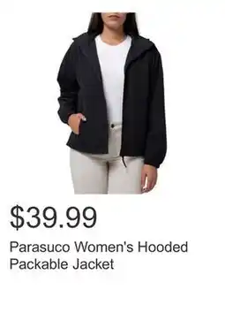 Costco Parasuco Women's Hooded Packable Jacket offer