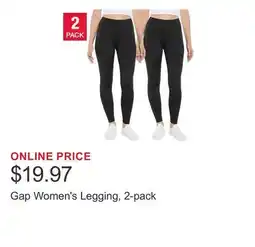 Costco Gap Women's Legging, 2-pack offer