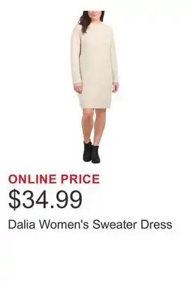 Costco Dalia Women's Sweater Dress offer
