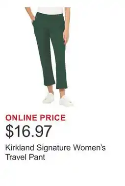 Costco Kirkland Signature Women's Travel Pant offer