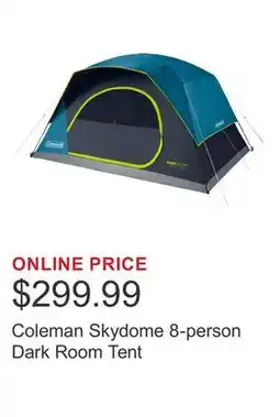 Costco Coleman Skydome 8-person Dark Room Tent offer