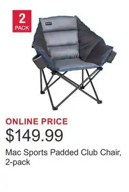 Costco Mac Sports Padded Club Chair, 2-pack offer