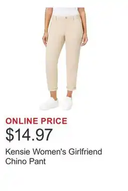 Costco Kensie Women's Girlfriend Chino Pant offer