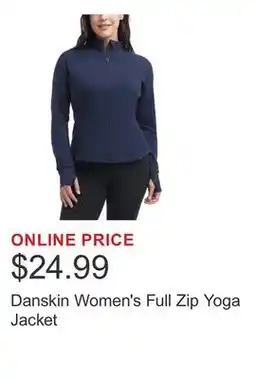 Costco Danskin Women's Full Zip Yoga Jacket offer