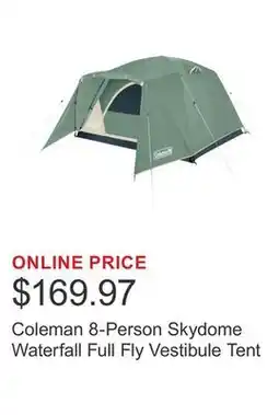 Costco Coleman 8-Person Skydome Waterfall Full Fly Vestibule Tent offer