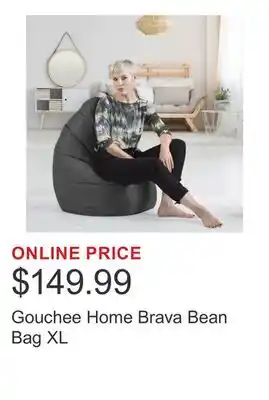 Costco Gouchee Home Brava Bean Bag XL offer