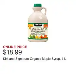 Costco Kirkland Signature Organic Maple Syrup, 1 L offer
