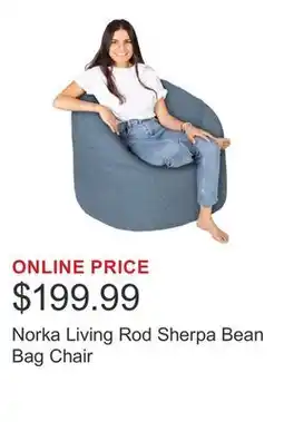 Costco Norka Living Rod Sherpa Bean Bag Chair offer
