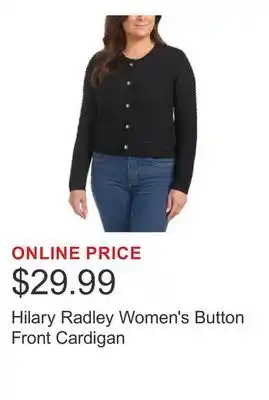 Costco Hilary Radley Women's Button Front Cardigan offer