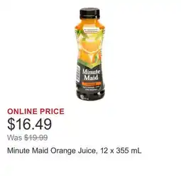 Costco Minute Maid Orange Juice, 12 x 355 mL offer