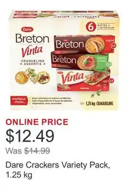 Costco Dare Crackers Variety Pack, 1.25 kg offer
