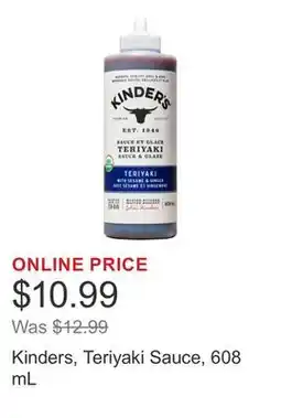 Costco Kinders, Teriyaki Sauce, 608 mL offer