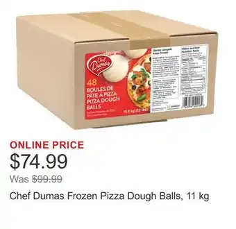 Costco Chef Dumas Frozen Pizza Dough Balls, 11 kg offer
