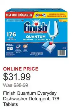 Costco Finish Quantum Everyday Dishwasher Detergent, 176 Tablets offer