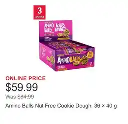 Costco Amino Balls Nut Free Cookie Dough, 36 × 40 g offer