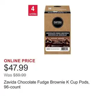 Costco Zavida Chocolate Fudge Brownie K Cup Pods, 96-count offer