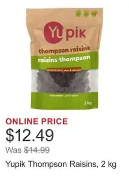 Costco Yupik Thompson Raisins, 2 kg offer