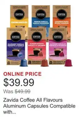 Costco Zavida Coffee All Flavours Aluminum Capsules Compatible with Nespresso Original System, 60 count offer
