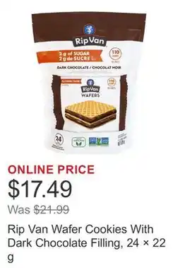 Costco Rip Van Wafer Cookies With Dark Chocolate Filling, 24 × 22 g offer