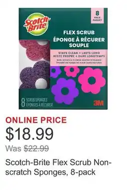 Costco Scotch-Brite Flex Scrub Non-scratch Sponges, 8-pack offer