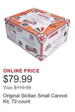 Costco Original Sicilian Small Cannoli Kit, 72-count offer
