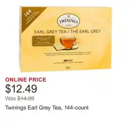 Costco Twinings Earl Grey Tea, 144-count offer
