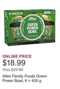Costco Allen Family Foods Green Power Bowl, 6 Γ 405 g offer
