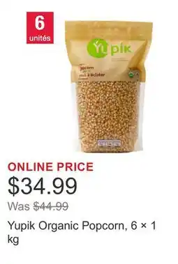 Costco Yupik Organic Popcorn, 6 × 1 kg offer