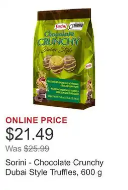 Costco Sorini - Chocolate Crunchy Dubai Style Truffles, 600 g offer