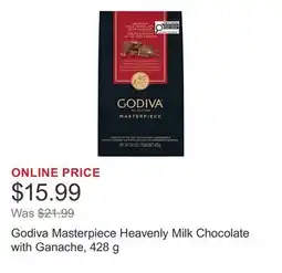 Costco Godiva Masterpiece Heavenly Milk Chocolate with Ganache, 428 g offer