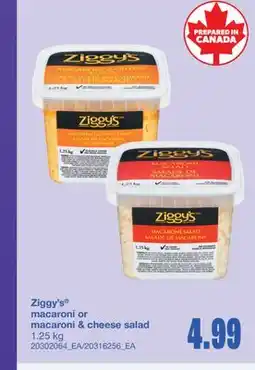 Wholesale Club Ziggy's macaroni or macaroni & cheese salad offer