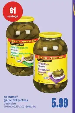Wholesale Club no name garlic dill pickles offer
