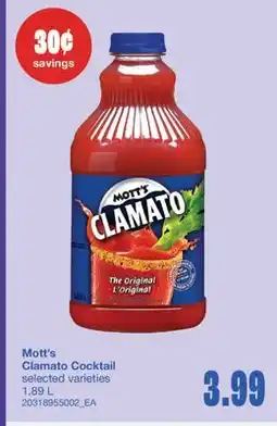 Wholesale Club Mott's Clamato Cocktail offer