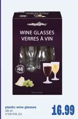 Wholesale Club plastic wine glasses offer
