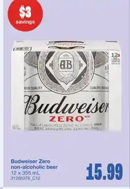 Wholesale Club Budweiser Zero non-alcoholic beer offer