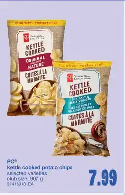 Wholesale Club PC kettle cooked potato chips offer