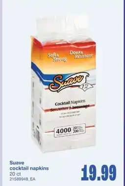 Wholesale Club Suave cocktail napkins offer