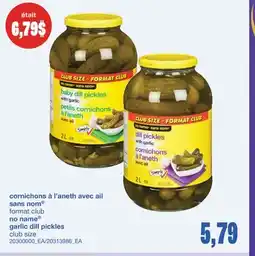 Wholesale Club cornichons à l'aneth avec ail sans nom offer