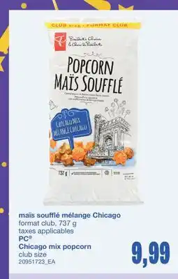 Wholesale Club maïs soufflé mélange Chicago offer
