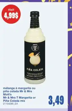 Wholesale Club mélange à margarita ou piña colada Mr & Mrs Mott's offer