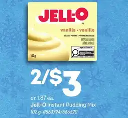 Giant Tiger Jell-O Instant Pudding Mix offer