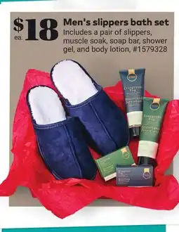 Giant Tiger Men's slippers bath set offer